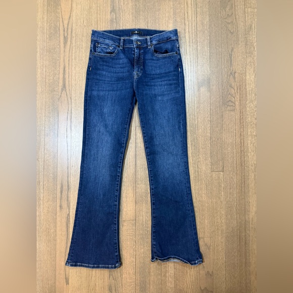 7 For All Mankind Denim - 7 For All Mankind Tailorless Bootcut Dark Blue Jeans-Size 31